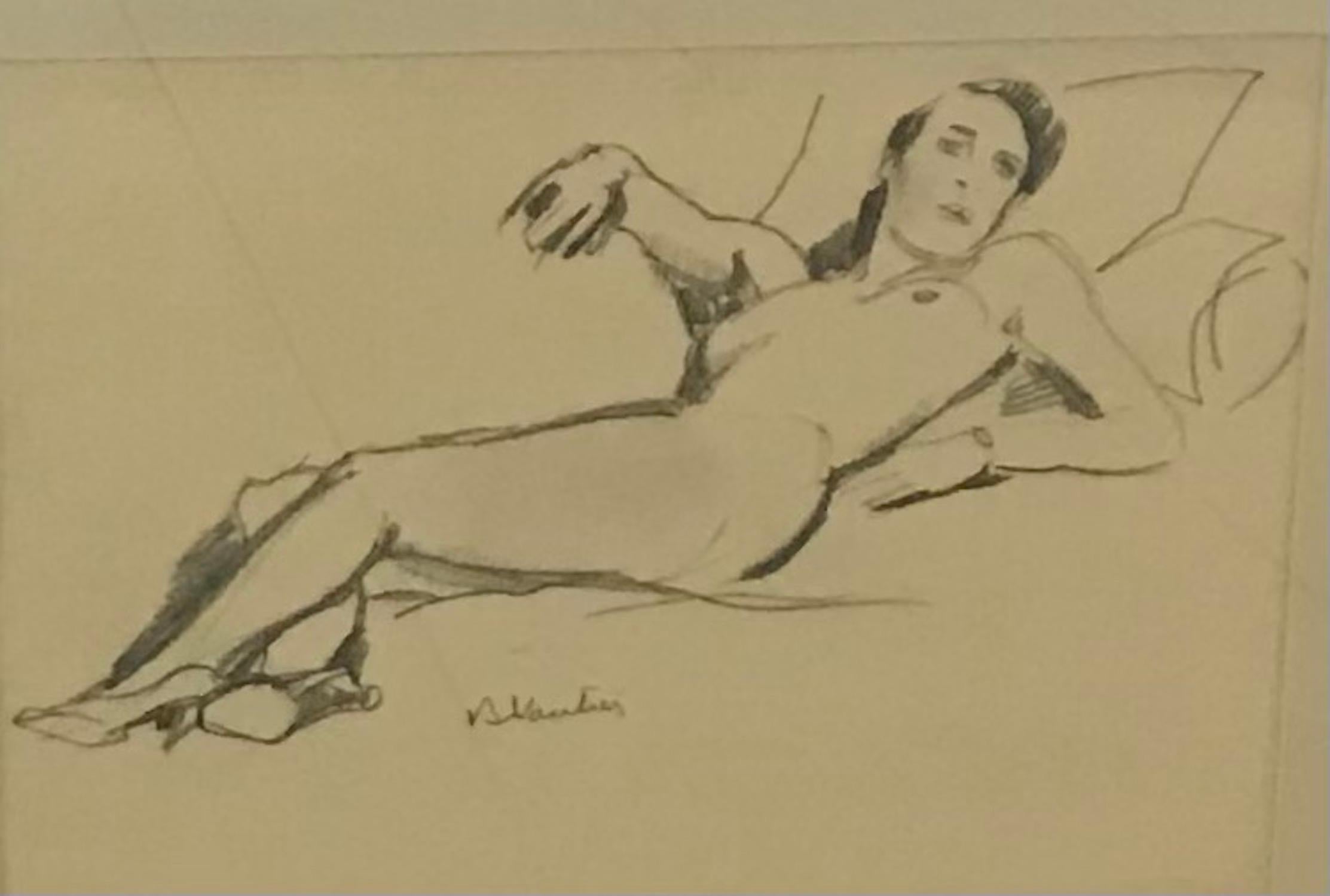 Nude sketch n°4 - Art by Benjamin II Vautier