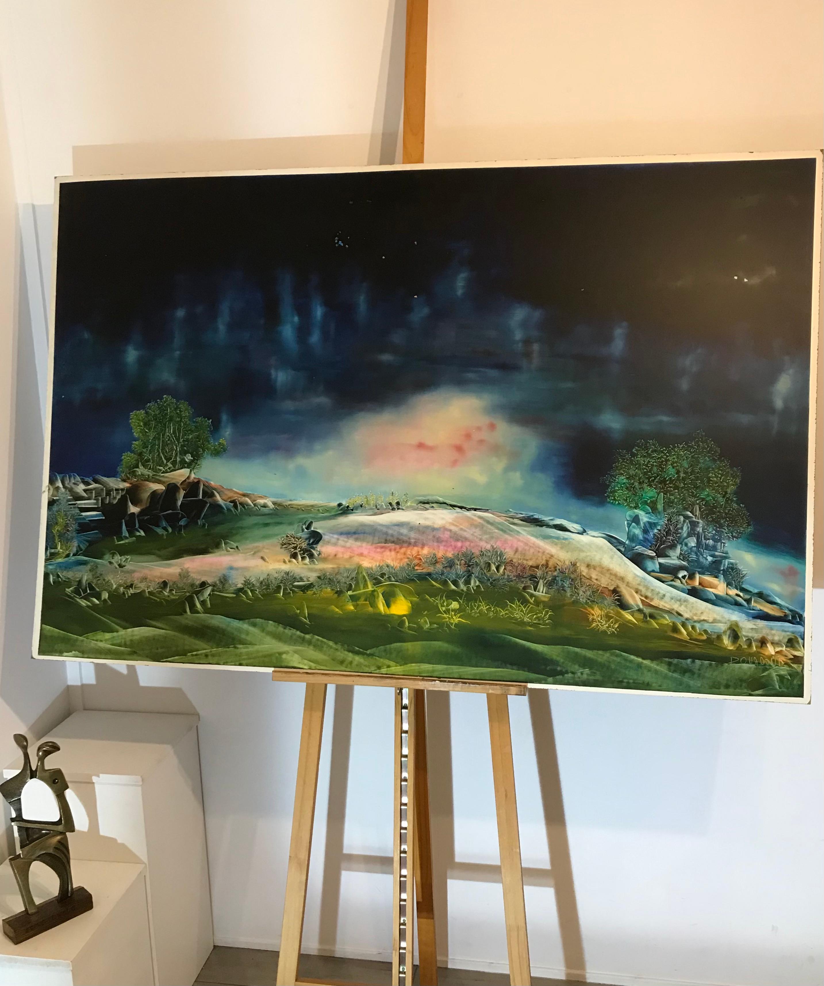 Aurora borealis - Painting by Angelo Donadoni