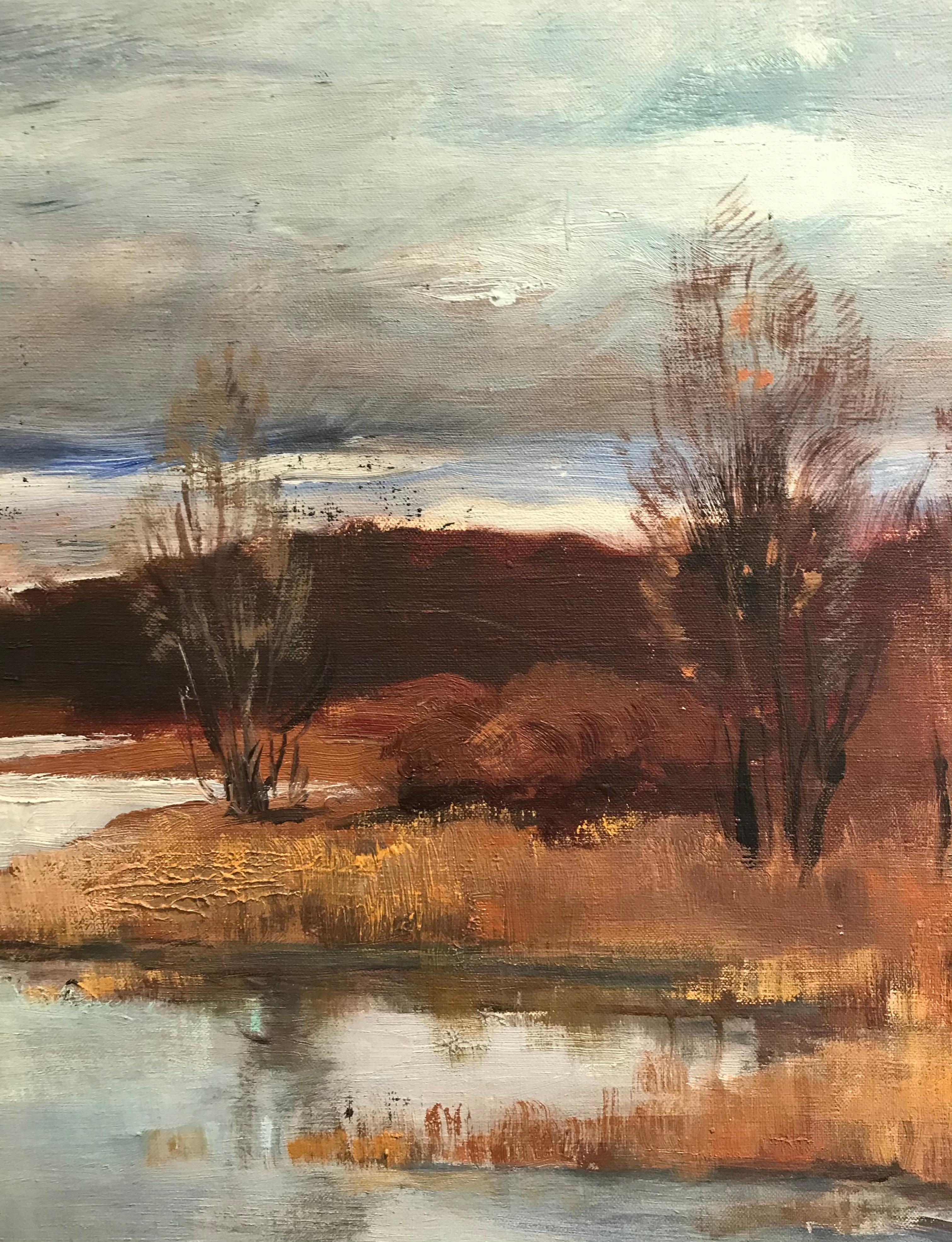 Swamps by André Hofer - Oil on canvas 54x65 cm For Sale 1