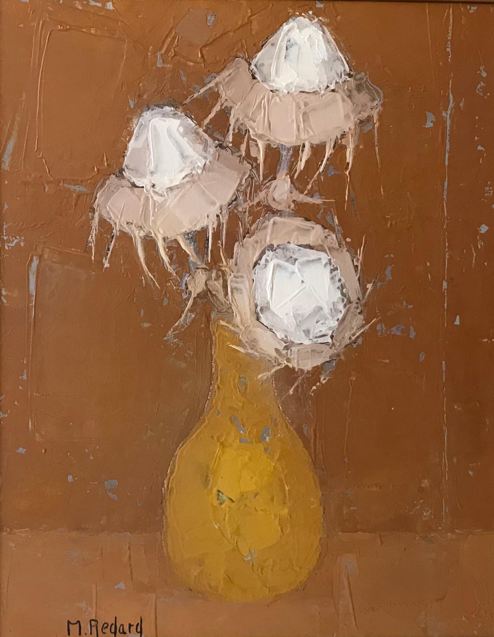 Maurice Redard Still-Life Painting - Bouquet de chardons - Bunch of thistles