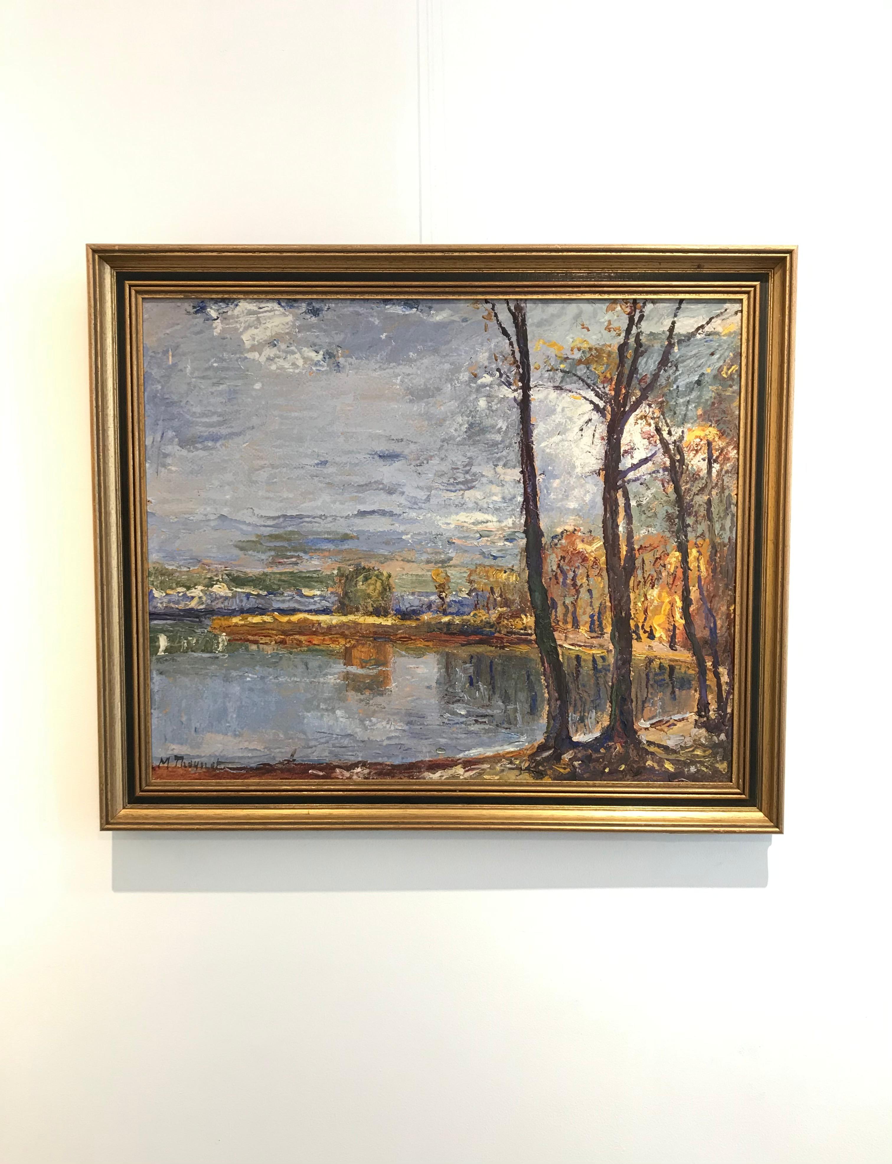 View of an autumn landscape - Painting by Max Theynet