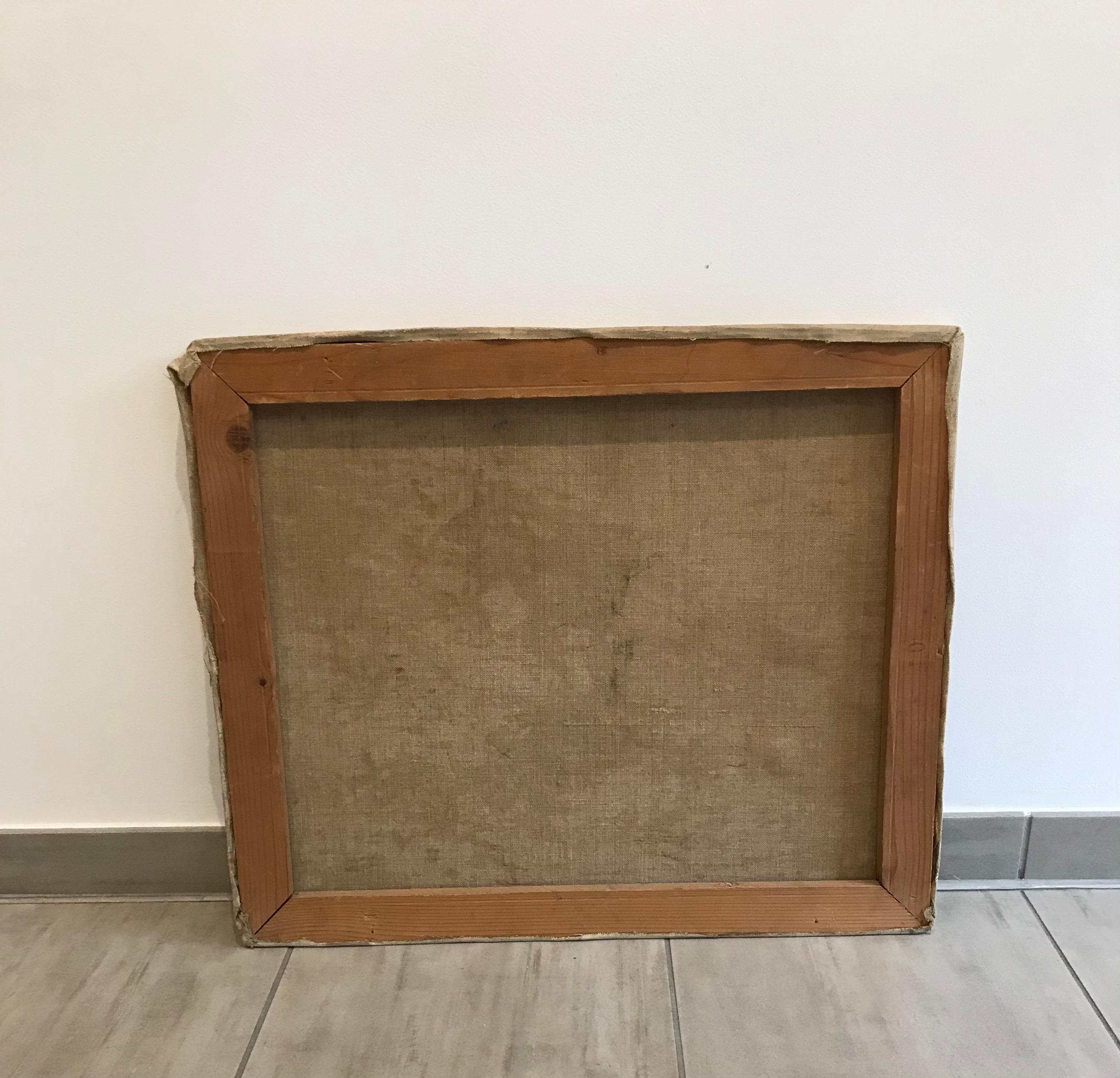 The foot of the Salève von Filip Haag - Öl auf Leinwand 46x55 cm im Angebot 5