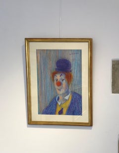 The clown by Gil Froidevaux - Pastel on paper