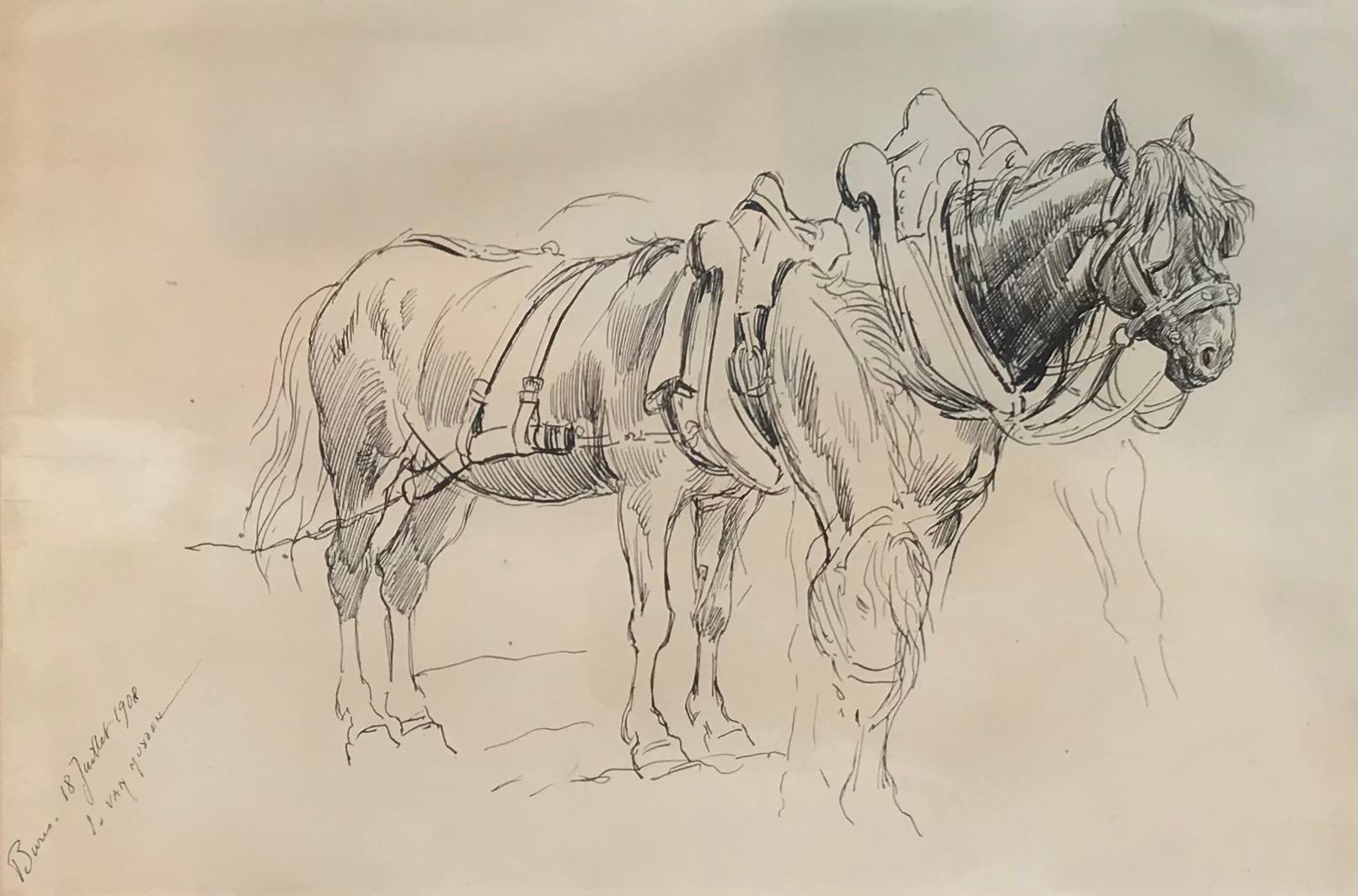 Ewert Louis Van Muyden Animal Art - Horses