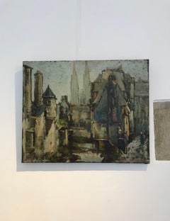 Cathédrale by Jean Schweckler - Oil on canvas 42x51 cm