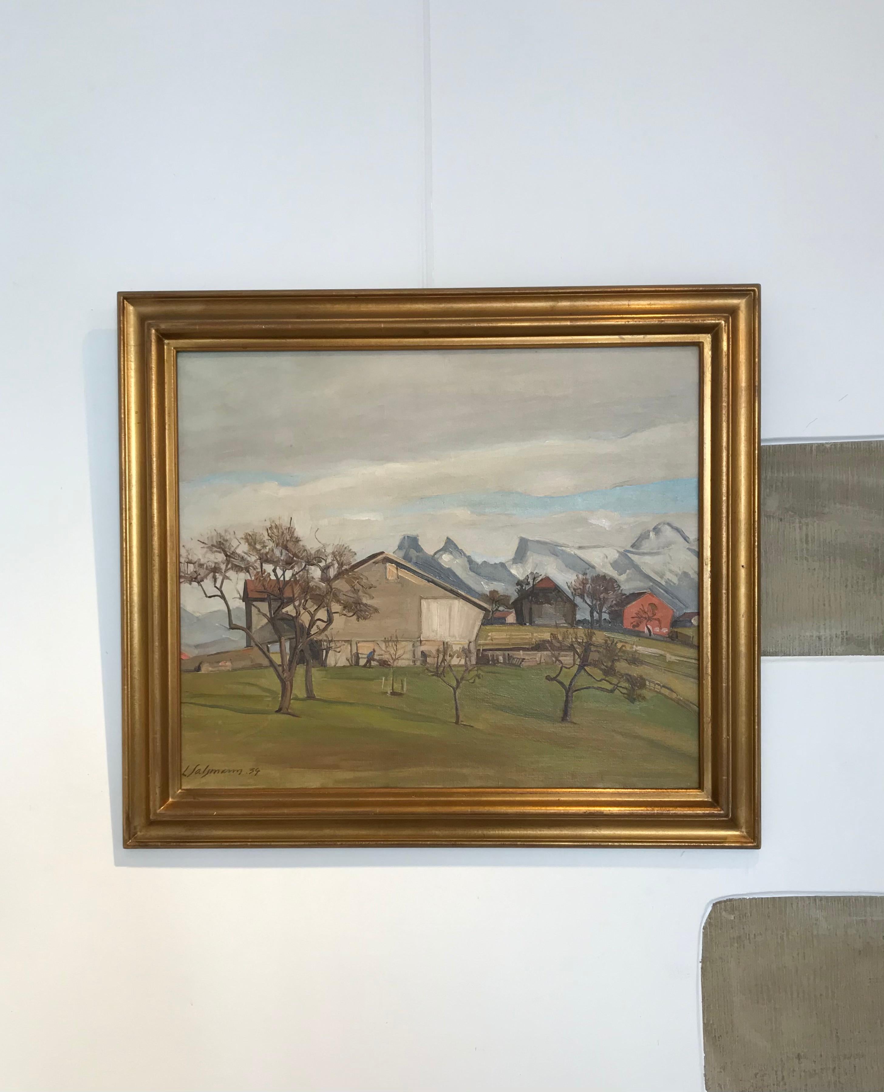 Les Collombettes - Painting by Louis Henri Salzmann
