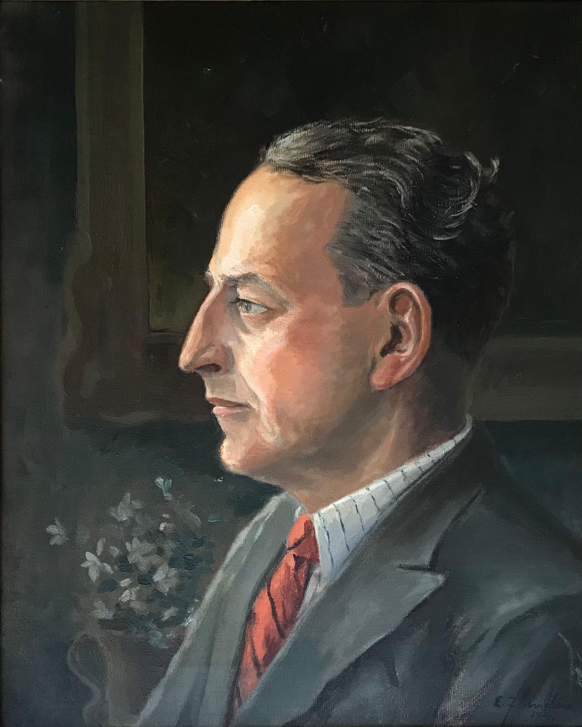 Emil Zbinden Portrait Painting - Portrait of man in suit