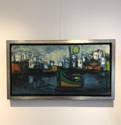 The port by William Goliasch - Oil on canvas