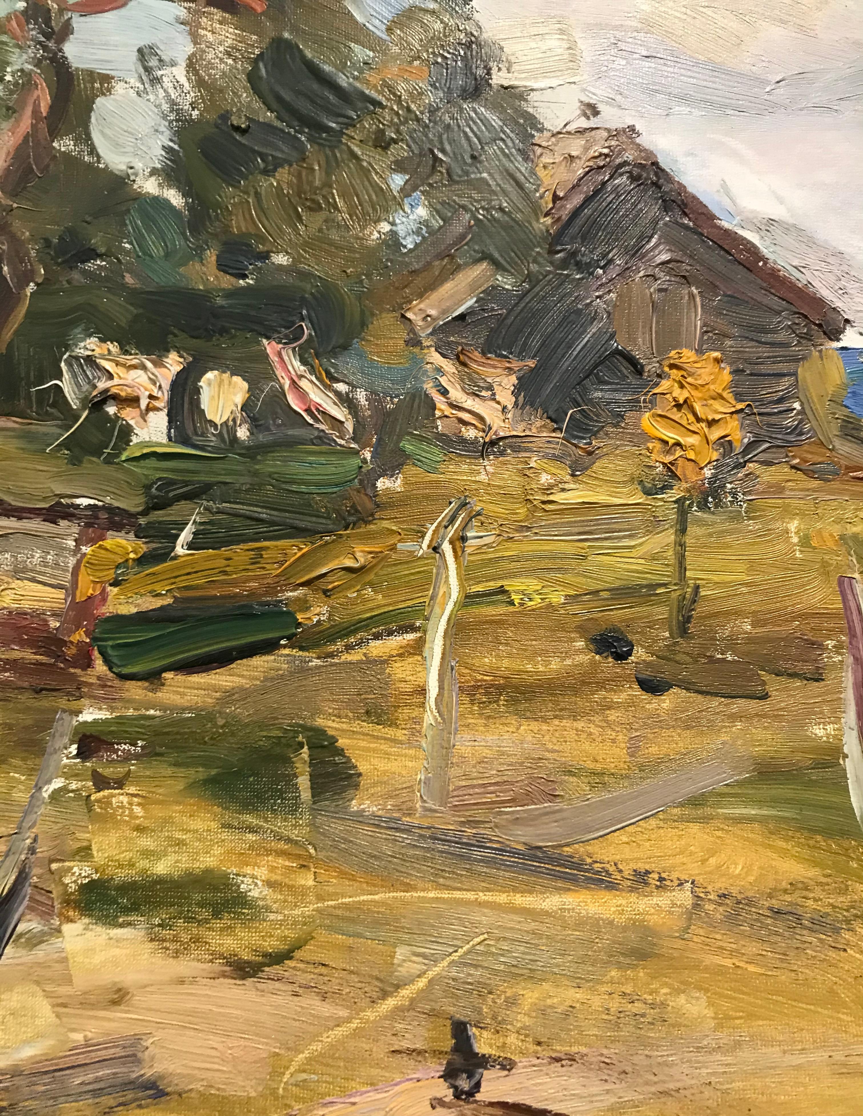 Golden autumn - Expressionist Painting by Valerian Formozov