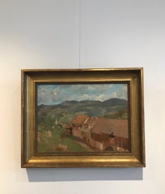 "Geneva countryside" by Frédéric Dufaux - Oil on wood