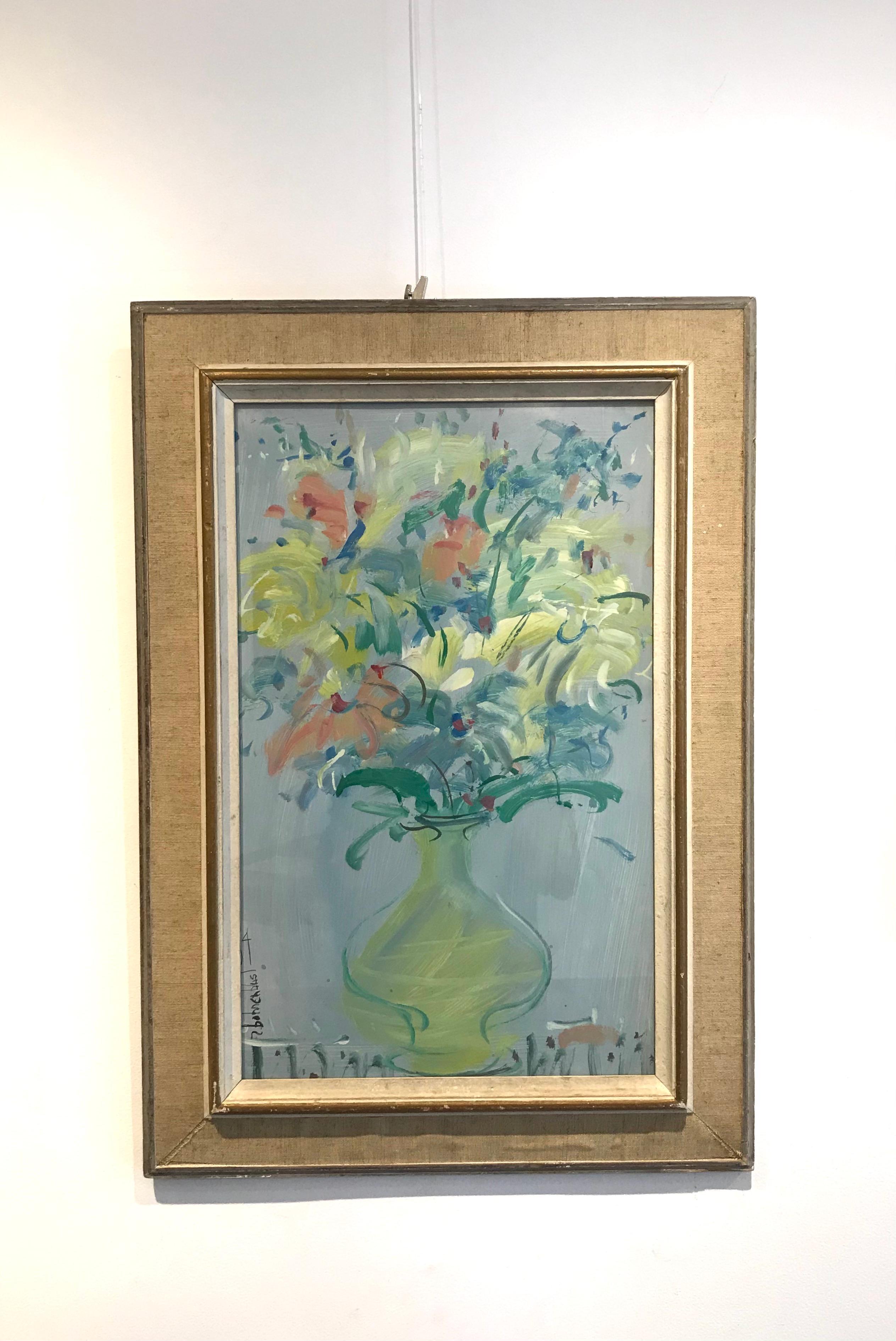 Bouquet of flowers - Painting by Roger Bohnenblust