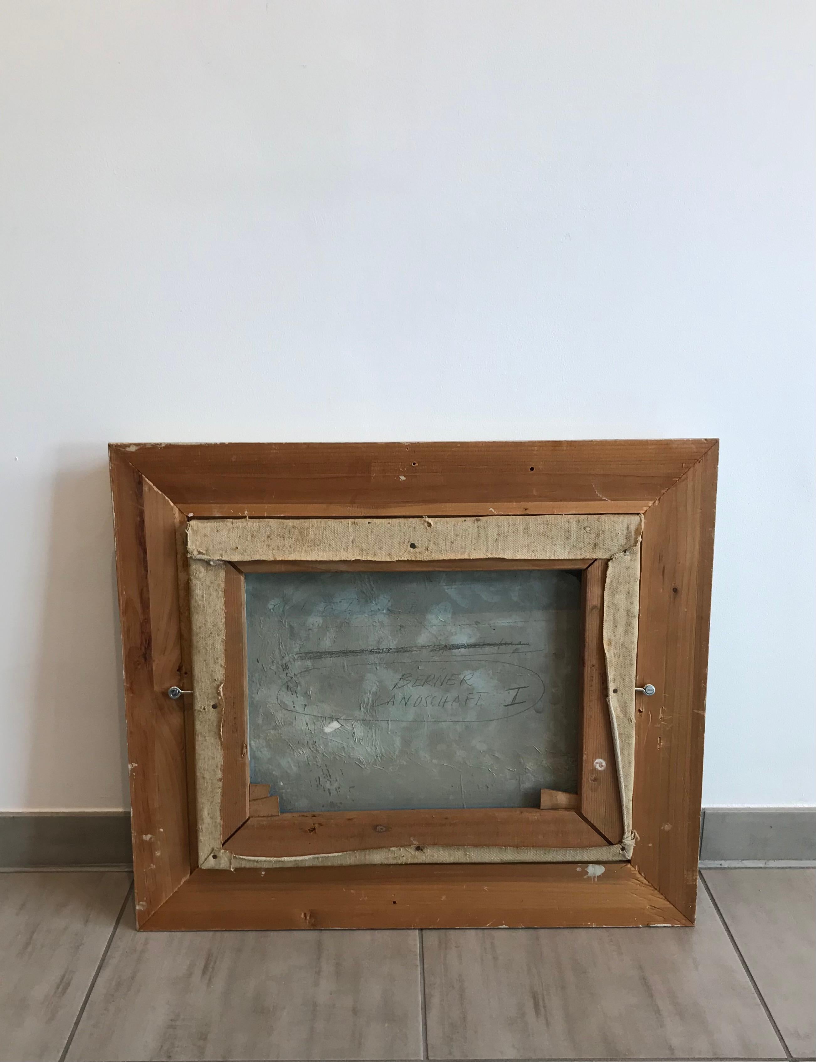 Work on canvas
Gray wooden frame
47,5 x 55,5 x 4,5 cm