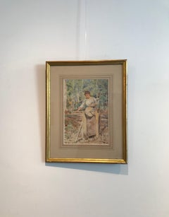 "Affûtage des lames" par Marie Désiré Bourgoin - Aquarelle