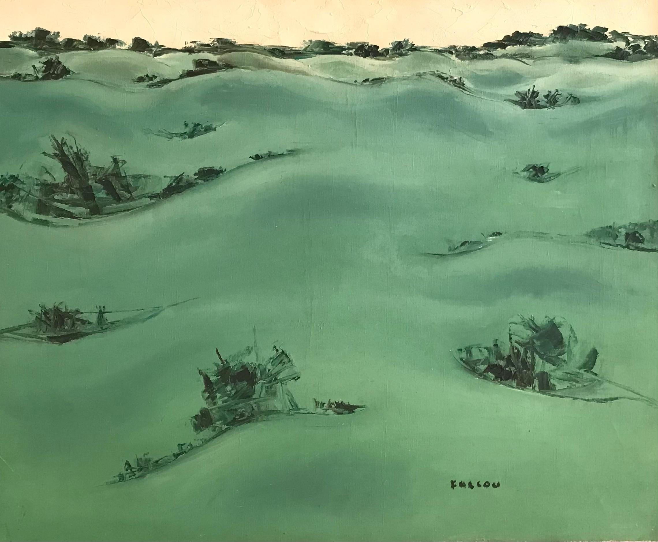Jacques Falcou Landscape Painting - Plain