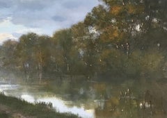 "Preuilly-sur-Claise, français" par Roger Delapierre - Huile sur toile