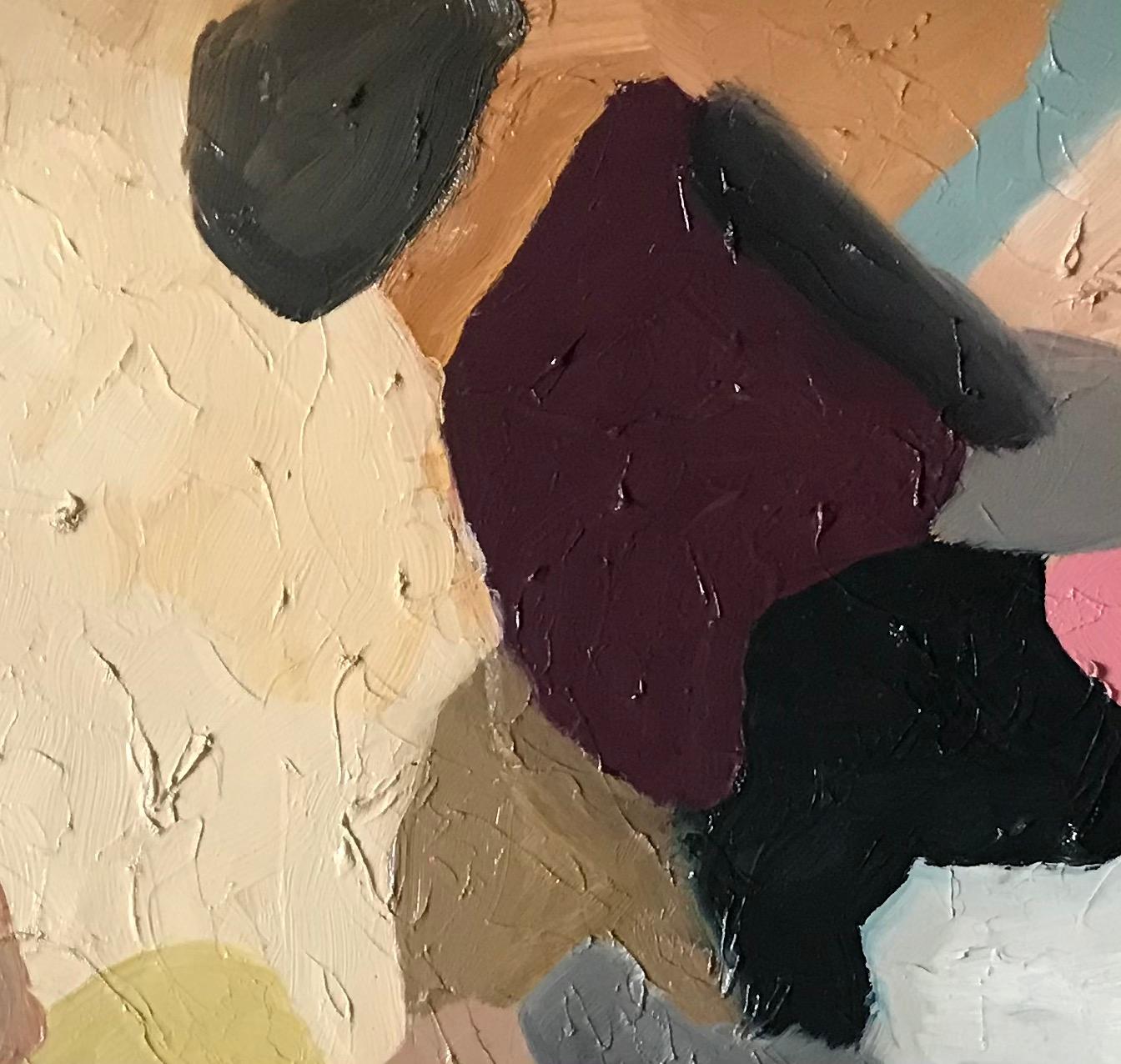 Komposition von Franz Stirnimann - Öl auf Leinwand 60x71 cm im Angebot 3