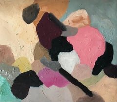 Komposition von Franz Stirnimann - Öl auf Leinwand 60x71 cm