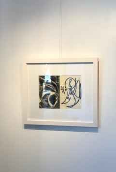 Abstrakte Komposition von Julien Dinou - Holzkohle 28x38 cm