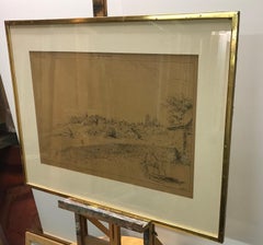 Vista della vecchia Losanna da Ch. François Villermet - Opera su carta 31x48 cm