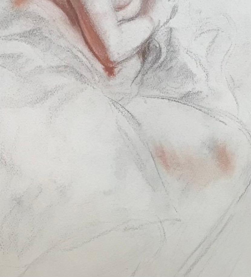 Sketch of woman by Henri Fehr - Drawing  For Sale 3