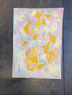 Abstrakte Zeichnung n°4 - Oiseaux migrateurs von Julien Dinou - Format A4