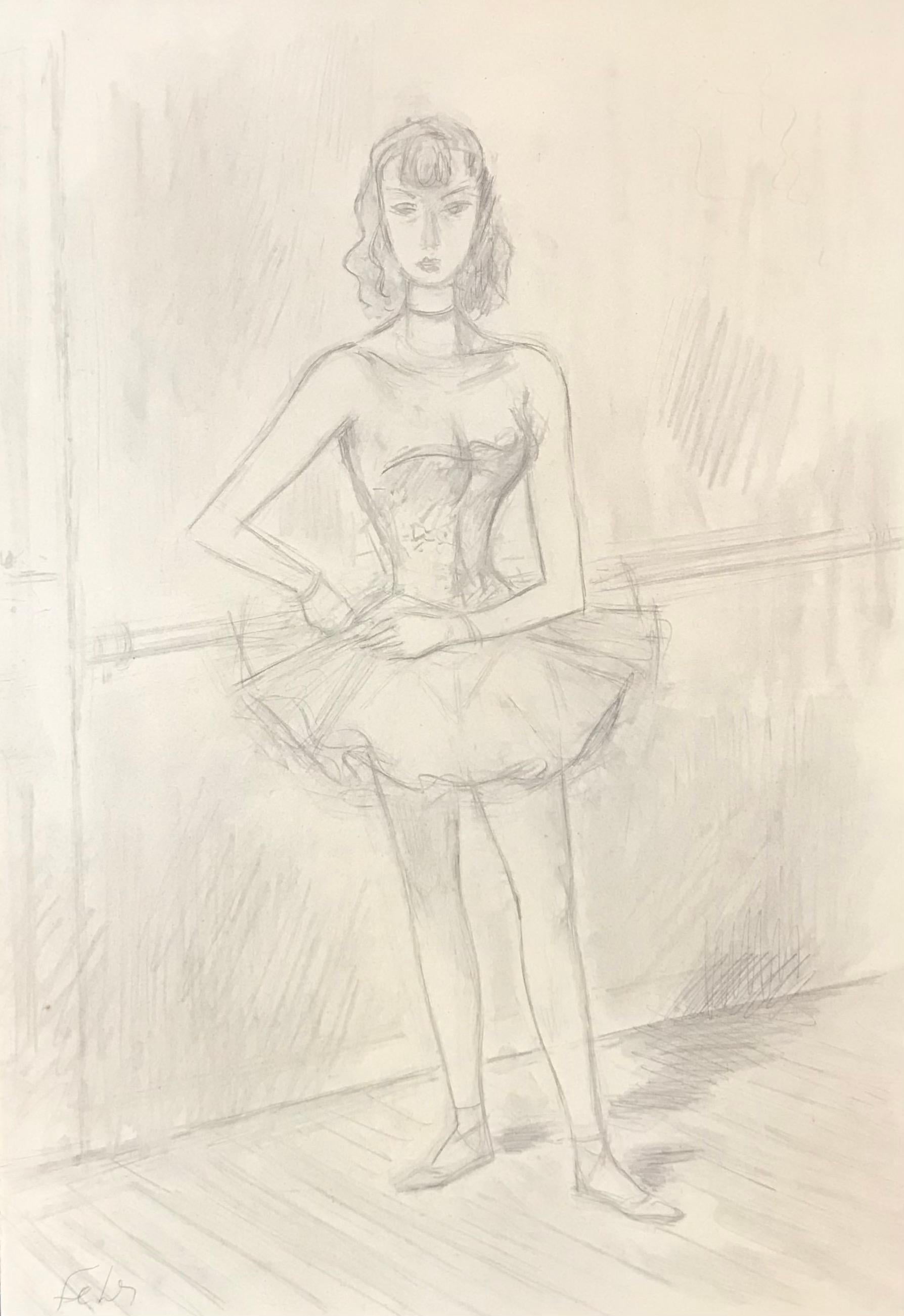 Dancer by Henri Fehr - Drawing 50x35 cm