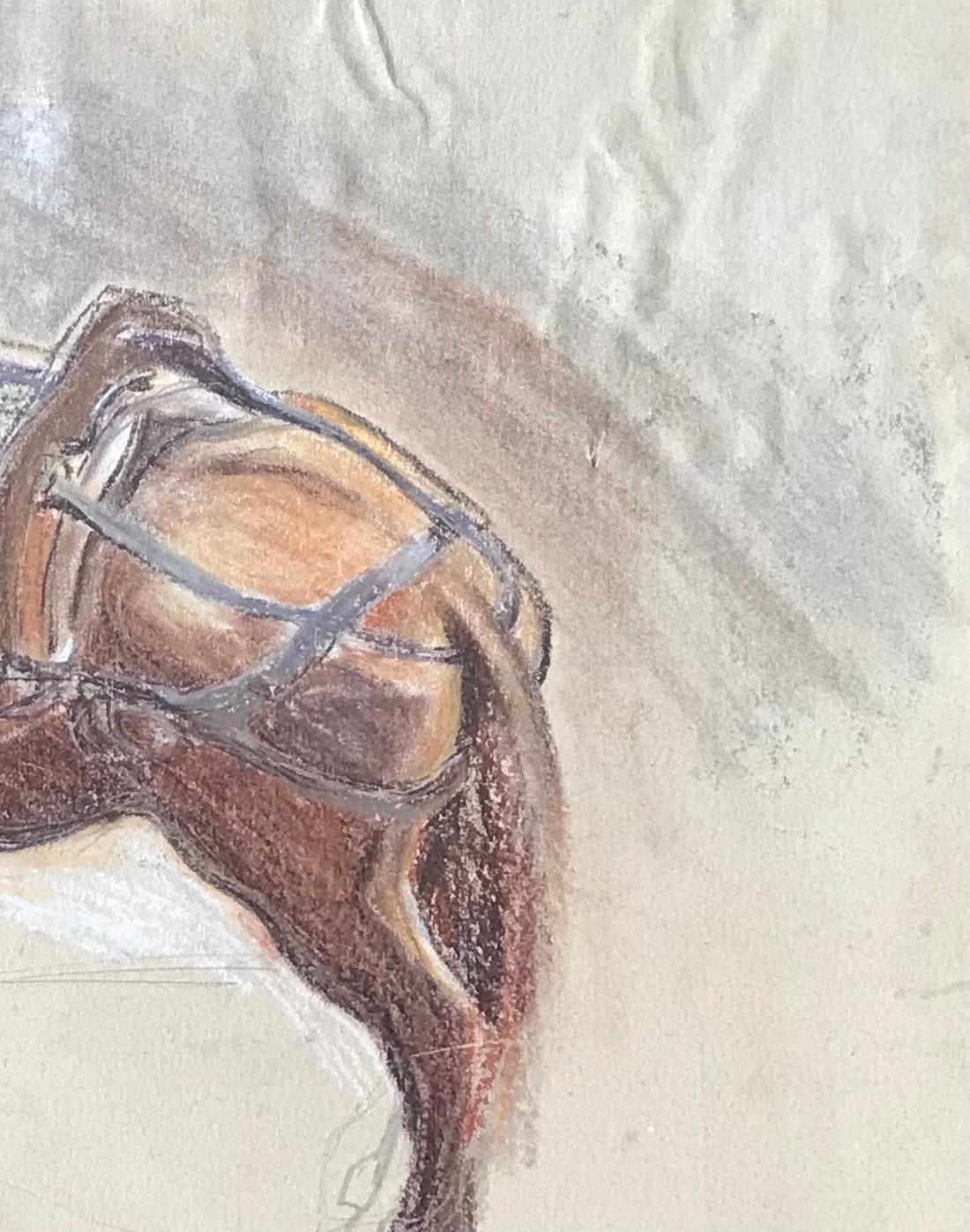 Horse sketch by Otto Vautier - Drawing on paper 31x37 cm For Sale 2