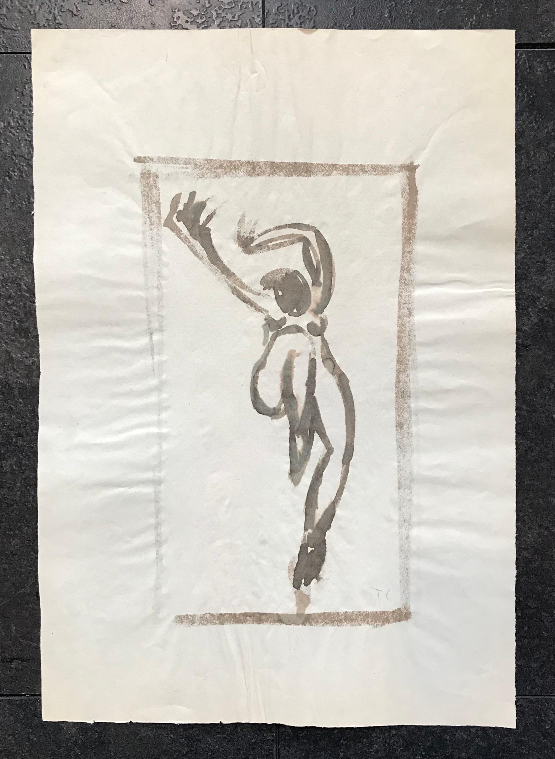 In piena attività di John Torcapel - Guazzo su carta 24x35 cm in vendita 8