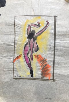 In full swing n°2 de John Torcapel - Gouache sur papier 37x25 cm