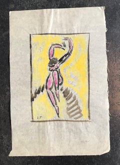 In full swing n°3 de John Torcapel - Gouache sur papier 37x25 cm