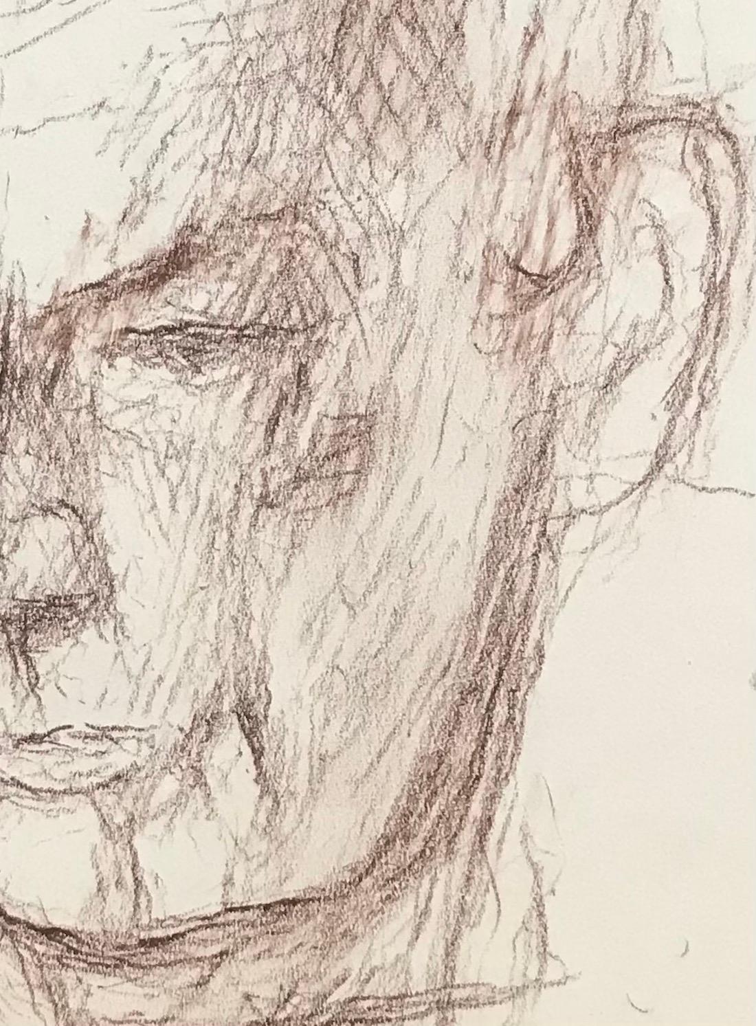 Portrait de John Torcapel par Alexandre Blanchet - Pastel sur papier 27x35 cm en vente 3