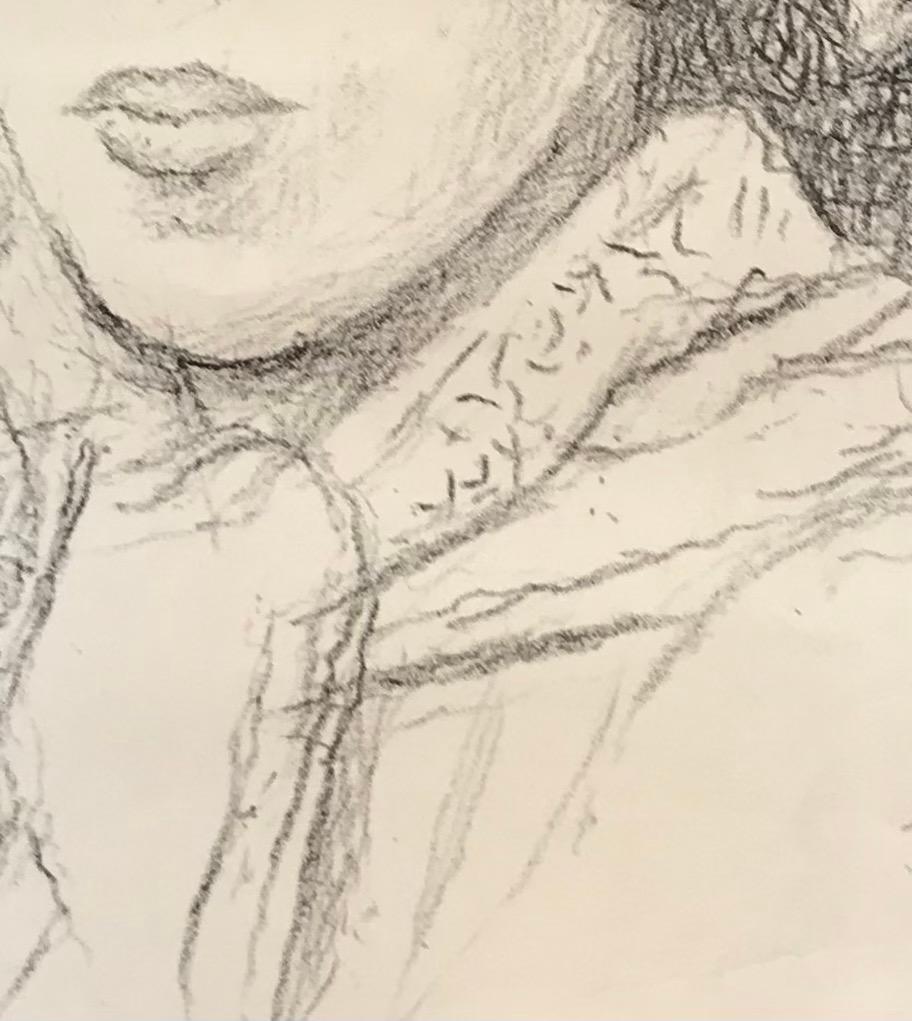 Eine junge Frau von Alexandre Blanchet – Pastell auf Papier, 50x56 cm im Angebot 5