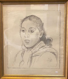 Eine junge Frau von Alexandre Blanchet – Pastell auf Papier, 50x56 cm