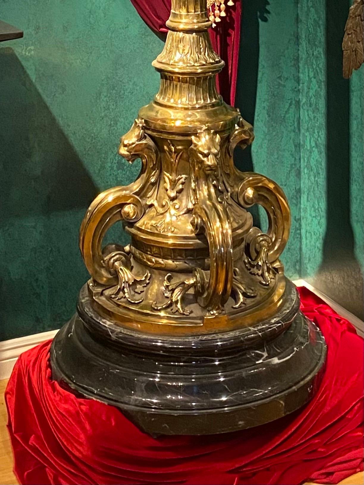 Lampes torchères Empire bronze en vente 2