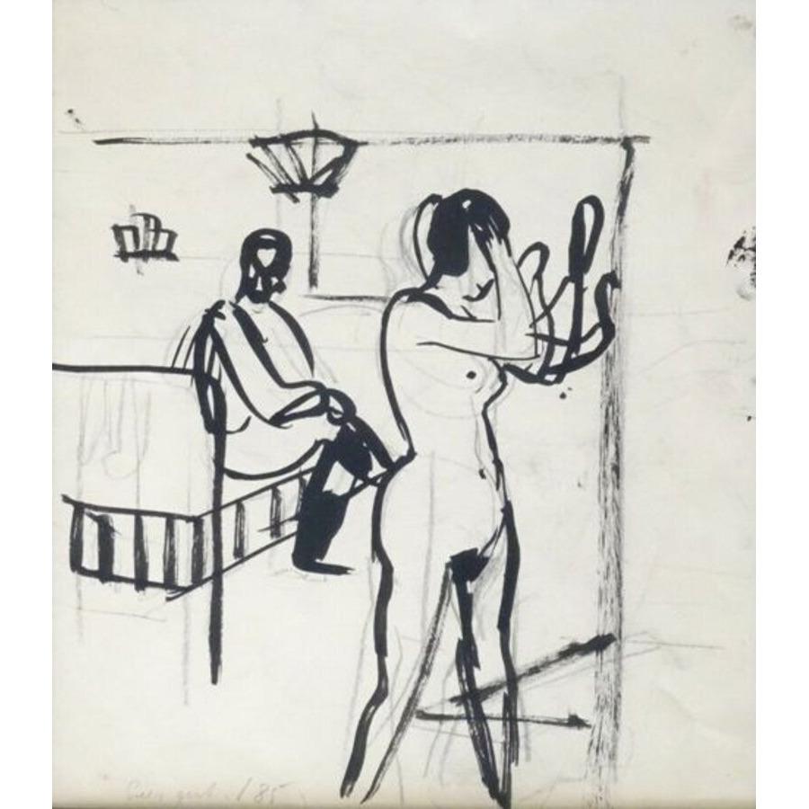 Erotische Grafik IV. 1930, Tinte auf Papier, 27,5x24 cm