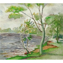 Landscape. Paper, watercolor, 27x30 cm