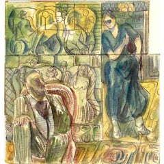Intimate views. 1949, paper, mixed technique, 13.5x12.7 cm