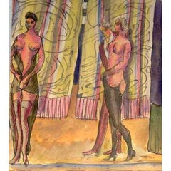 Gobelin. 1943, paper, mixed technique, 11.9x10.6 cm