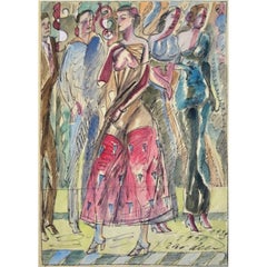 Tänzerin. 1932, Papier, Mischtechnik, 26.5x19 cm