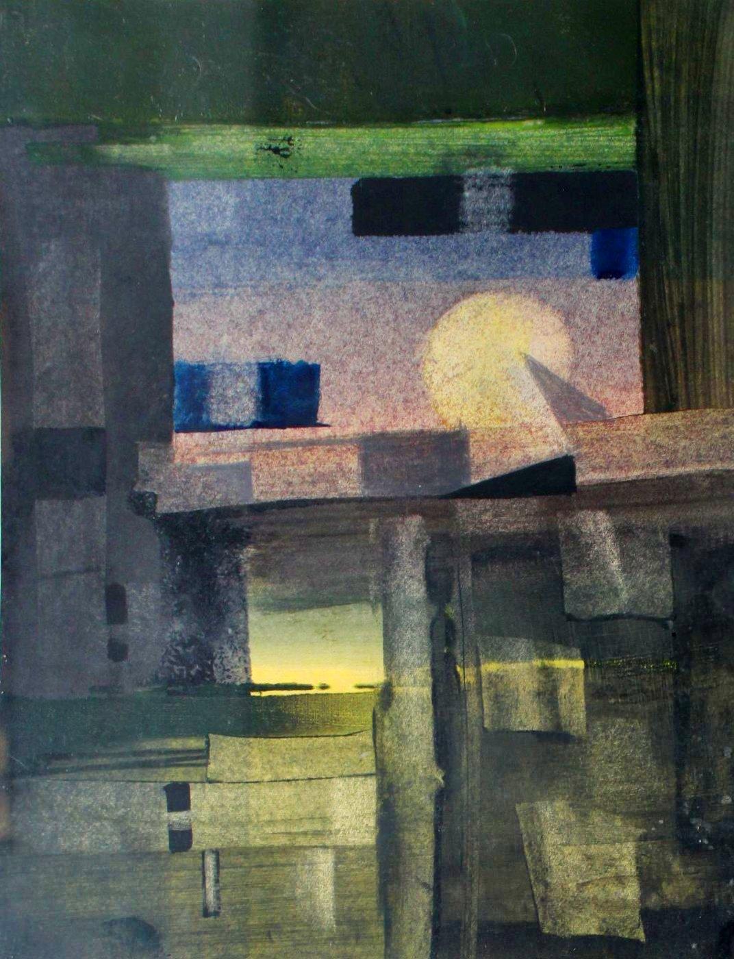 Paisaje, papel/acuarela, 32x24 - Art de Bēms Romis