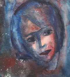 Porträt. 1960s. Aquarell auf Papier, 22x20 cm