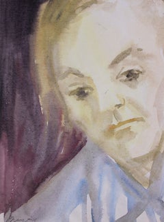 Portrait. 1960s. Watercolor on paper, 27,5x20 cm