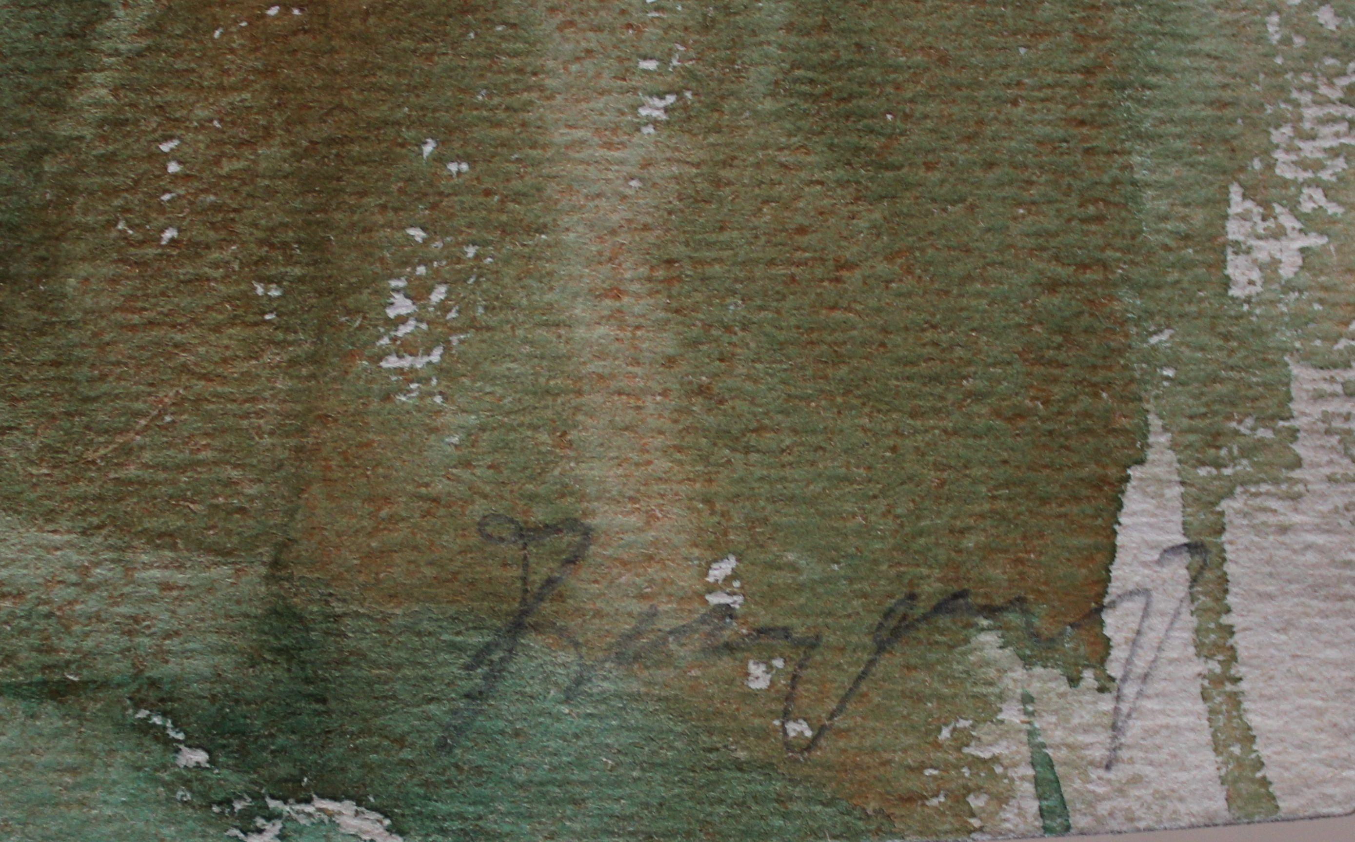 Jugend. Bilaterale. 1960s. Papier, Aquarell, 34,5x25 cm (Impressionismus), Art, von Dzidra Ezergaile