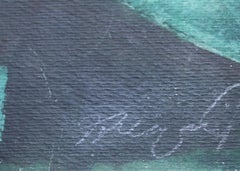 Ritratto di un uomo con gli occhiali. 1960s. Carta, acquerello, 35,5x24,5 cm