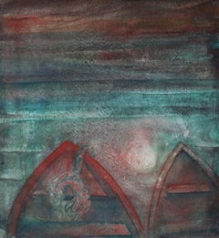 Boats. 1960s. Watercolor on paper, 41x38 cm