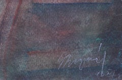 Barche. 1960s. Acquerello su carta, 41x38 cm