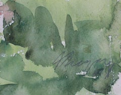 Trees in the park. Bilateral. 1961. Watercolor on paper, 42x30 cm