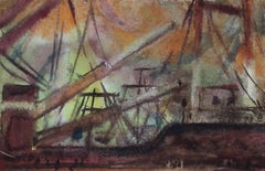 Ship. 1964. Watercolor on paper 13, 5x20, 5 cm