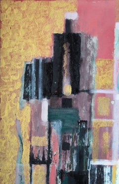 Solo I  2021., cardboard, oil, 70x50 cm