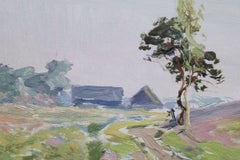 Sunrise. Cardboard, oil. 25x35 cm